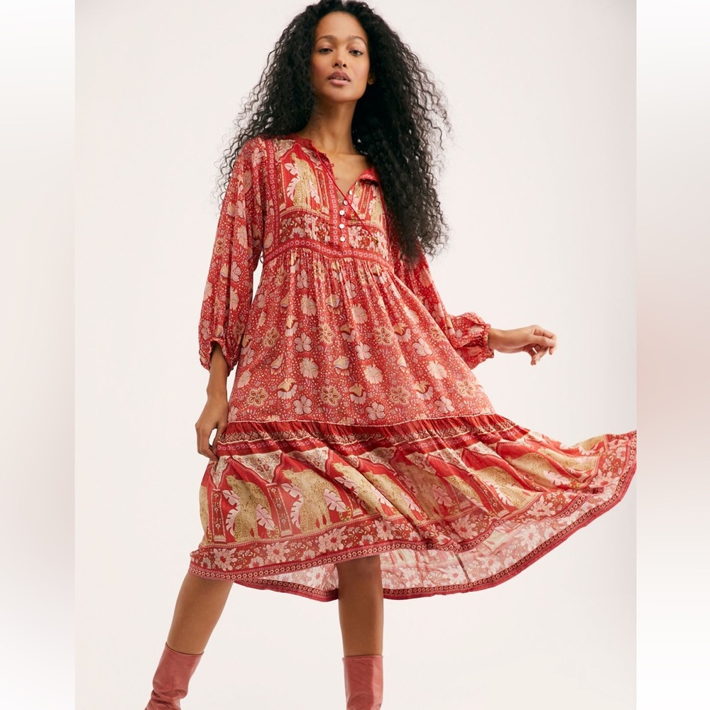 Spell Poinciana Midi Dress XL